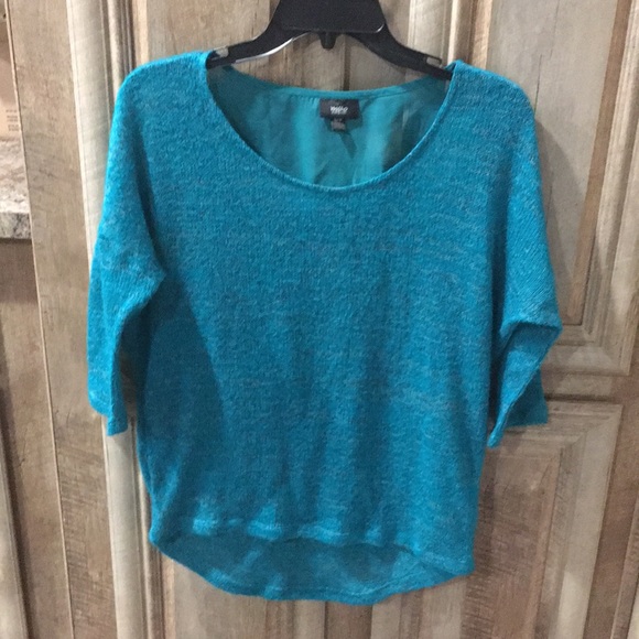 Pretty Green Color Women’s Size Small Petite Top (Mossimo Brand) - Picture 3 of 5